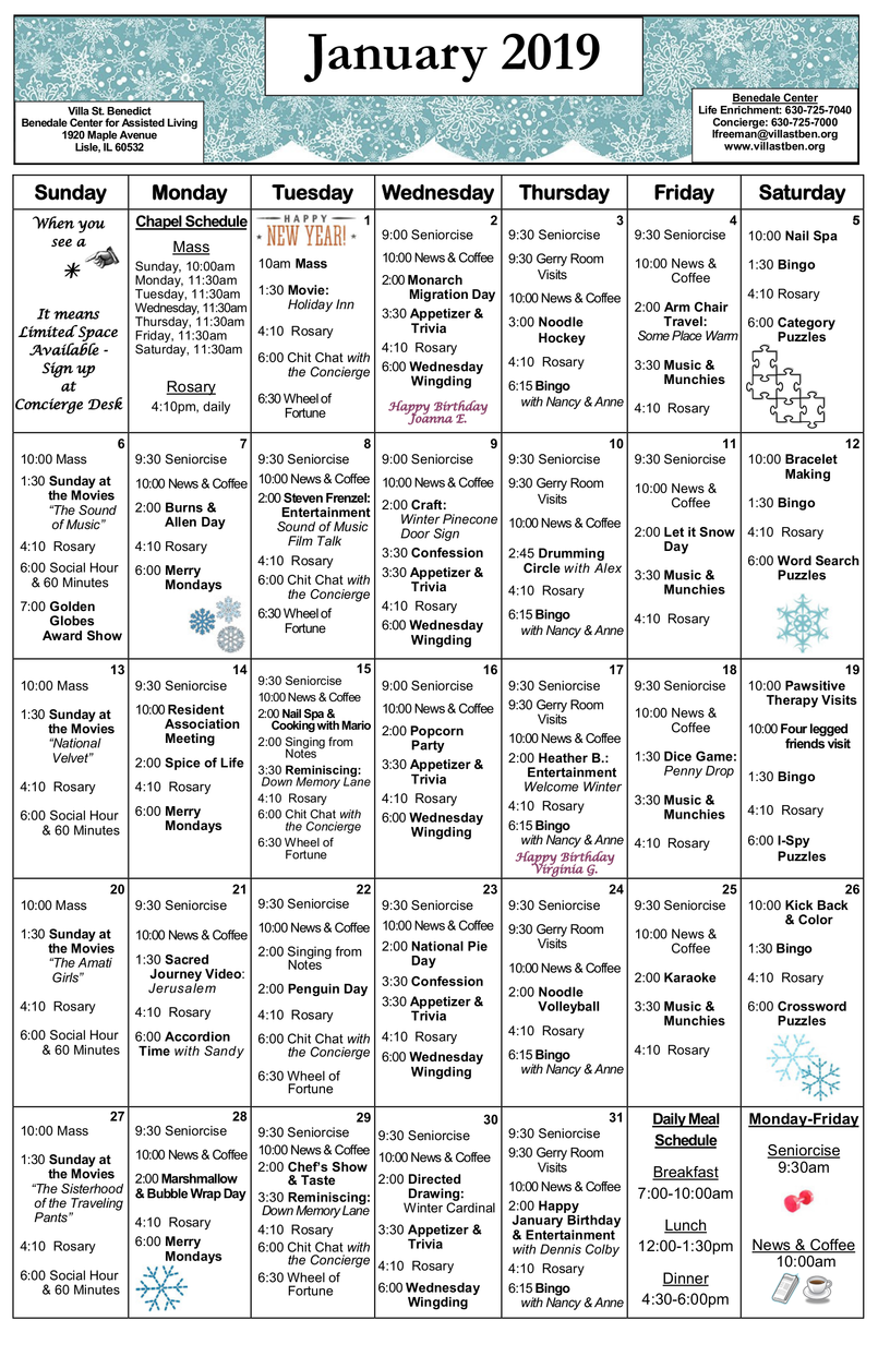 Villa St. Benedict Senior Living Community Assisted Living, Nursing